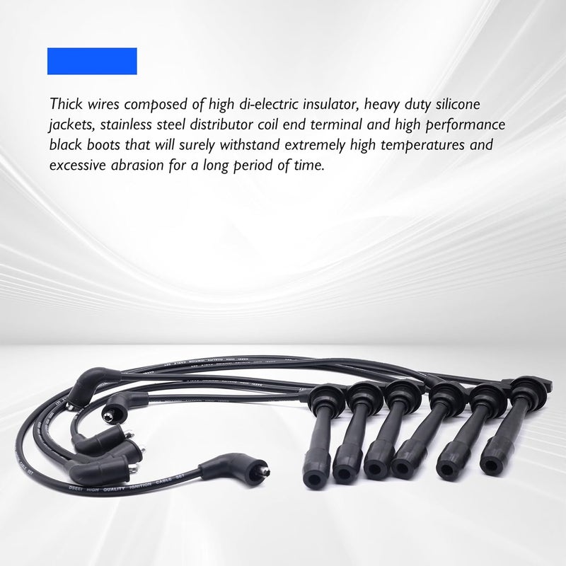 OXCANO 55803 Ignition Spark Plug Wires Set of 6 Compatible with Santa Fe 2001 2002 2003 2004 2005 2006, Sonata 1999 2000 2001 2002 2003 2004 2005, Tiburon 2003-2008, Magentis, Optima - Image 4